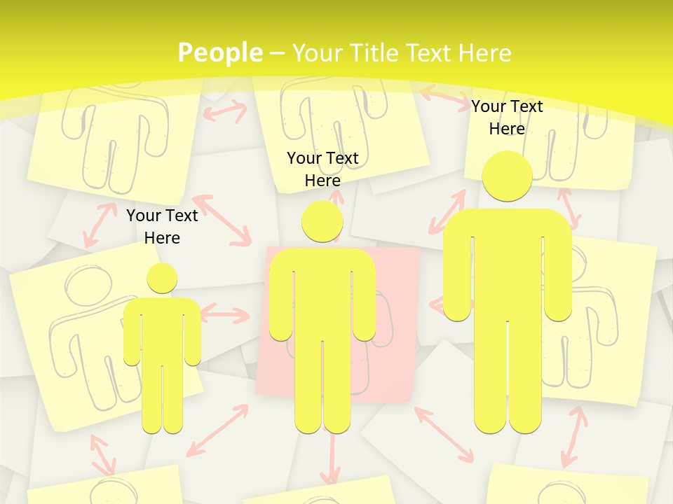 Communicate Notepaper Crowd PowerPoint Template