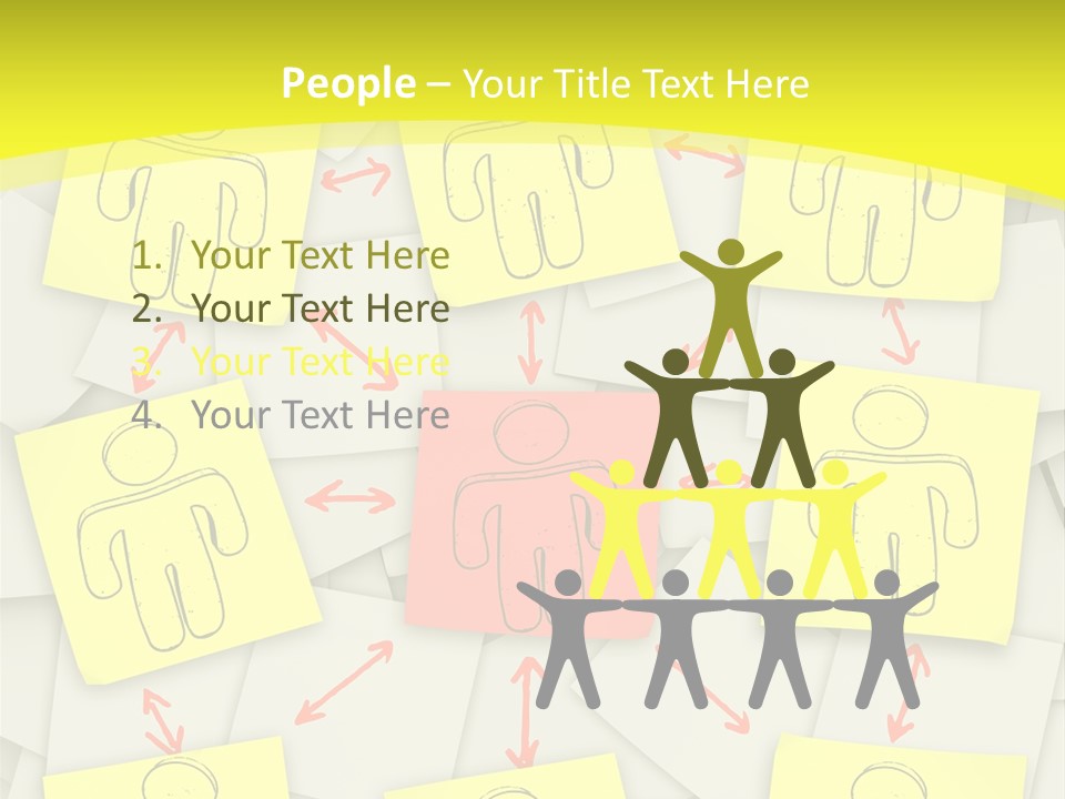 Communicate Notepaper Crowd PowerPoint Template