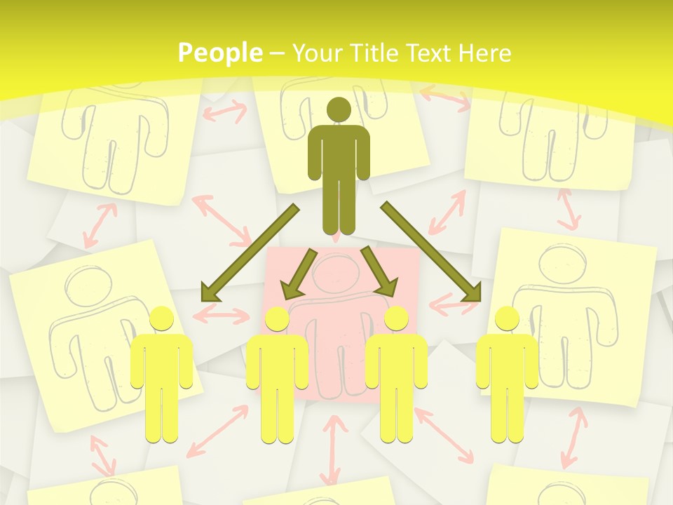 Communicate Notepaper Crowd PowerPoint Template