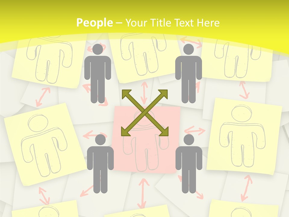 Communicate Notepaper Crowd PowerPoint Template