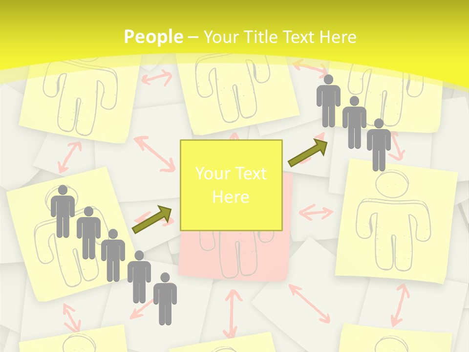 Communicate Notepaper Crowd PowerPoint Template