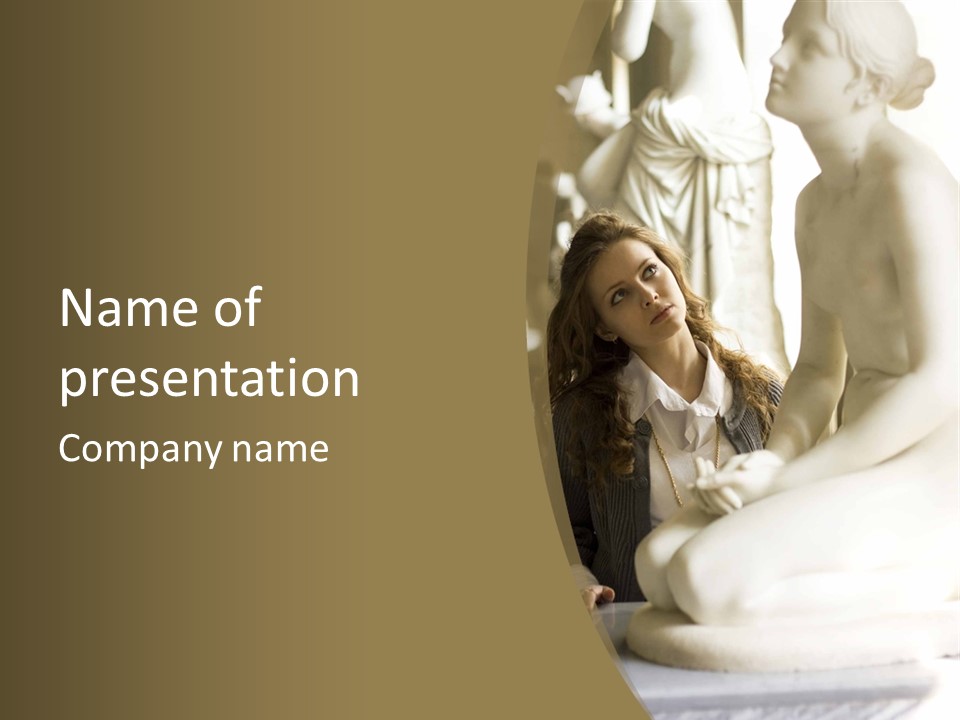 Sculpture Tourism Museum PowerPoint Template