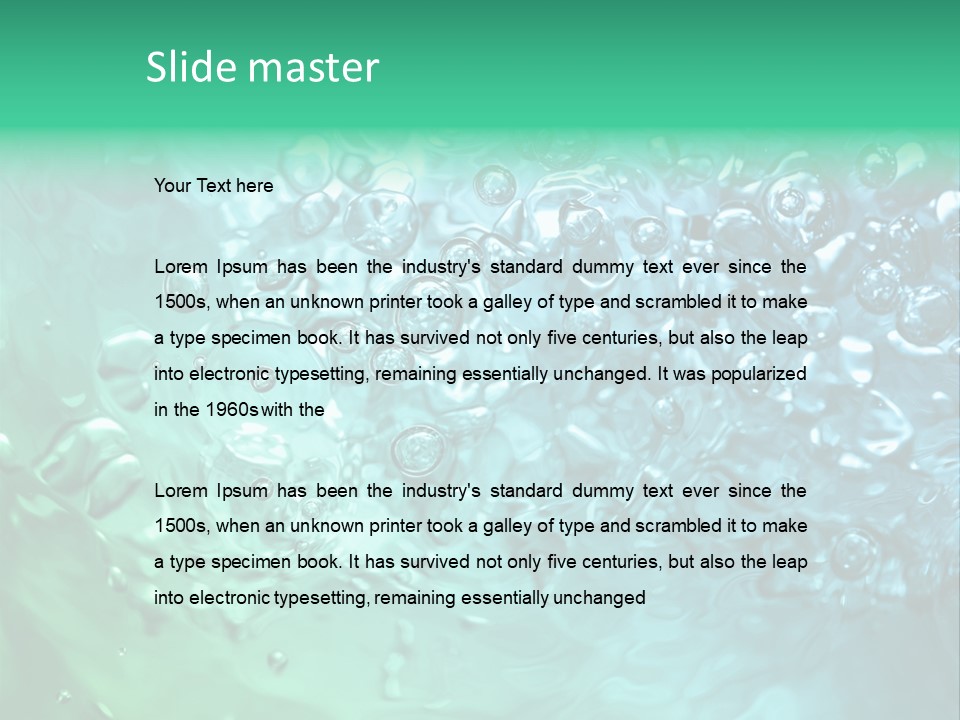 Aqua Image Ripple PowerPoint Template