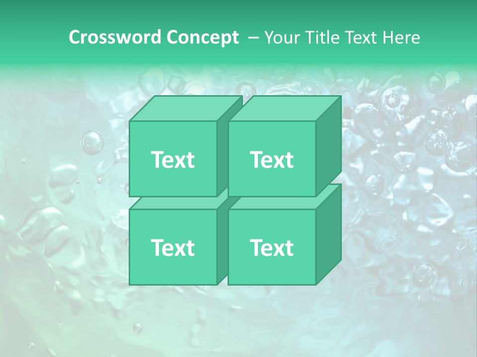 Aqua Image Ripple PowerPoint Template