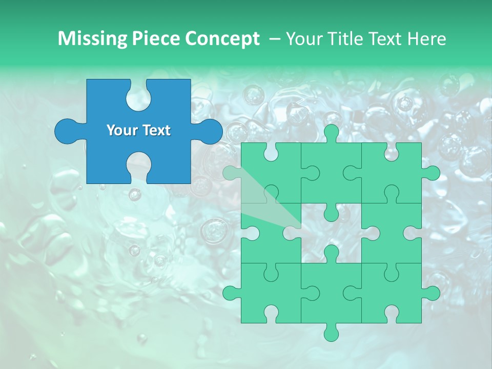 Aqua Image Ripple PowerPoint Template