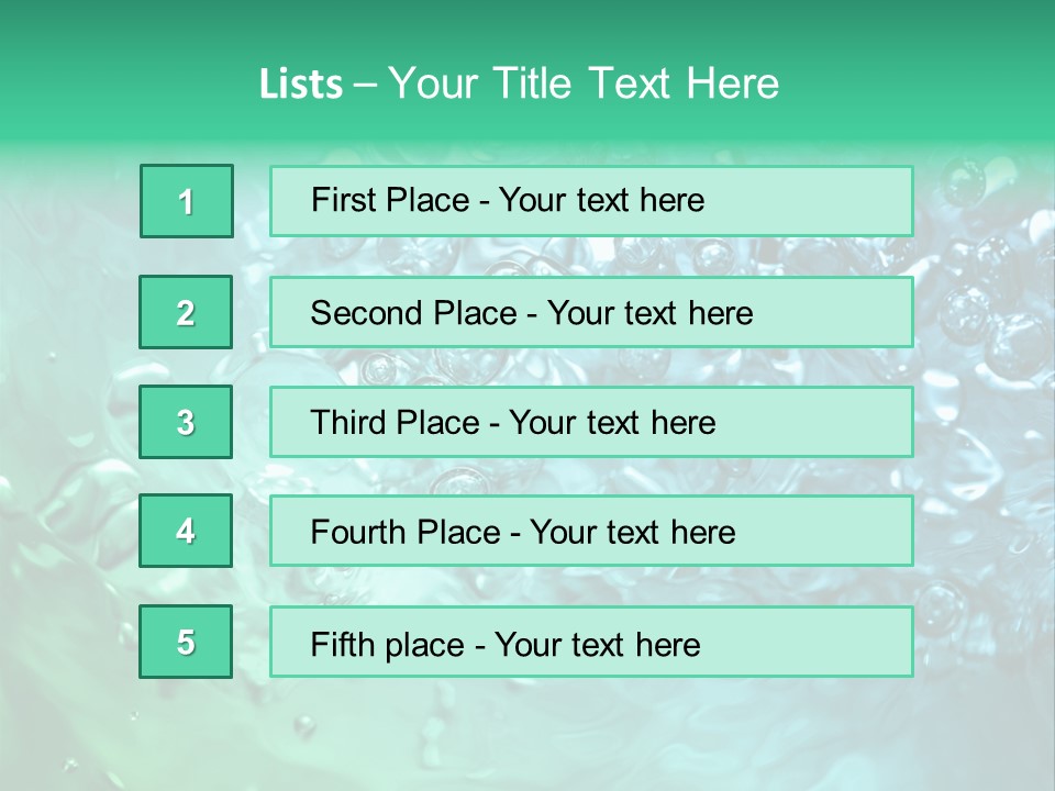 Aqua Image Ripple PowerPoint Template