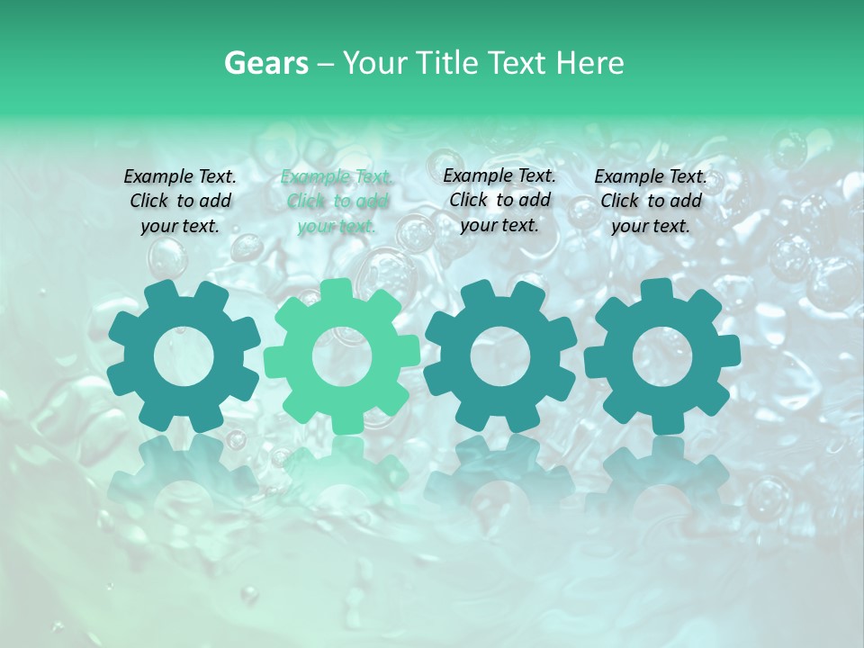 Aqua Image Ripple PowerPoint Template