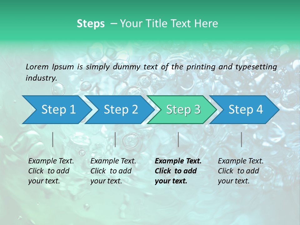 Aqua Image Ripple PowerPoint Template