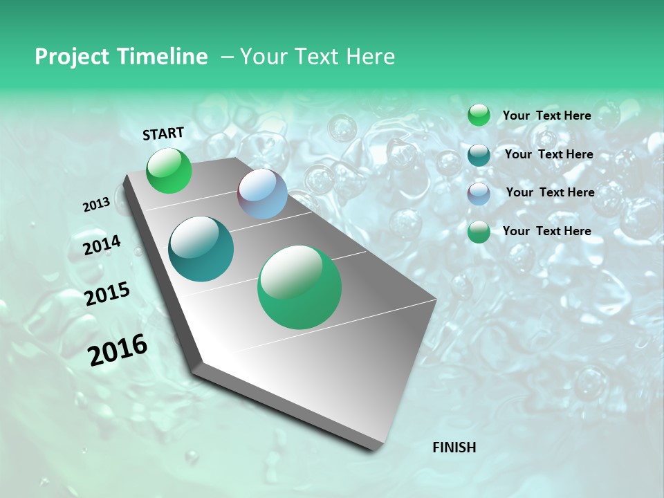 Aqua Image Ripple PowerPoint Template