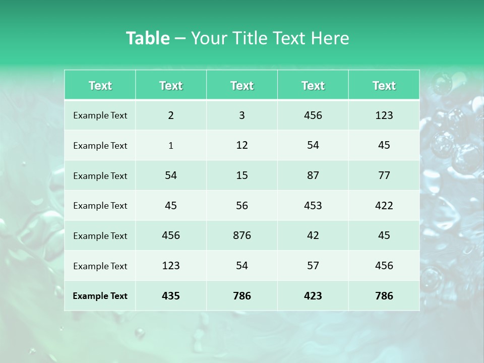 Aqua Image Ripple PowerPoint Template
