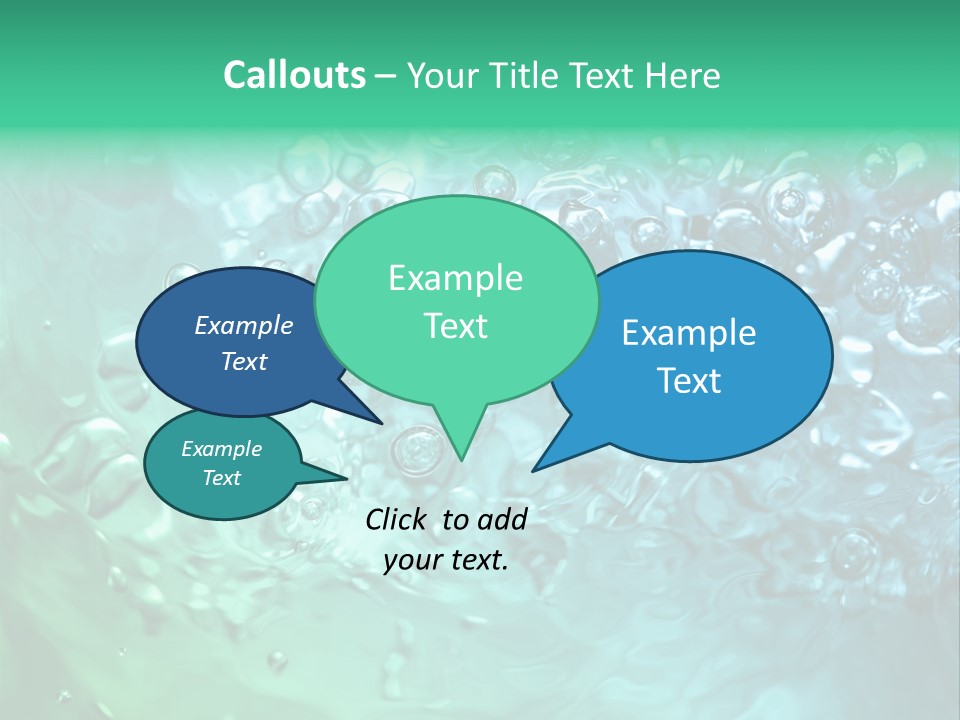 Aqua Image Ripple PowerPoint Template