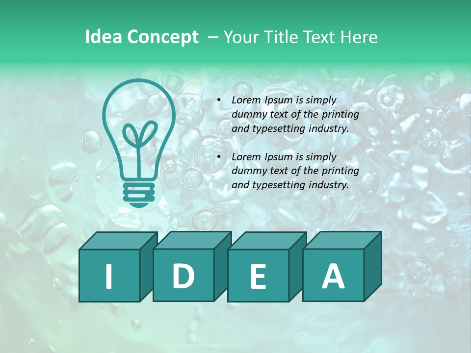 Aqua Image Ripple PowerPoint Template