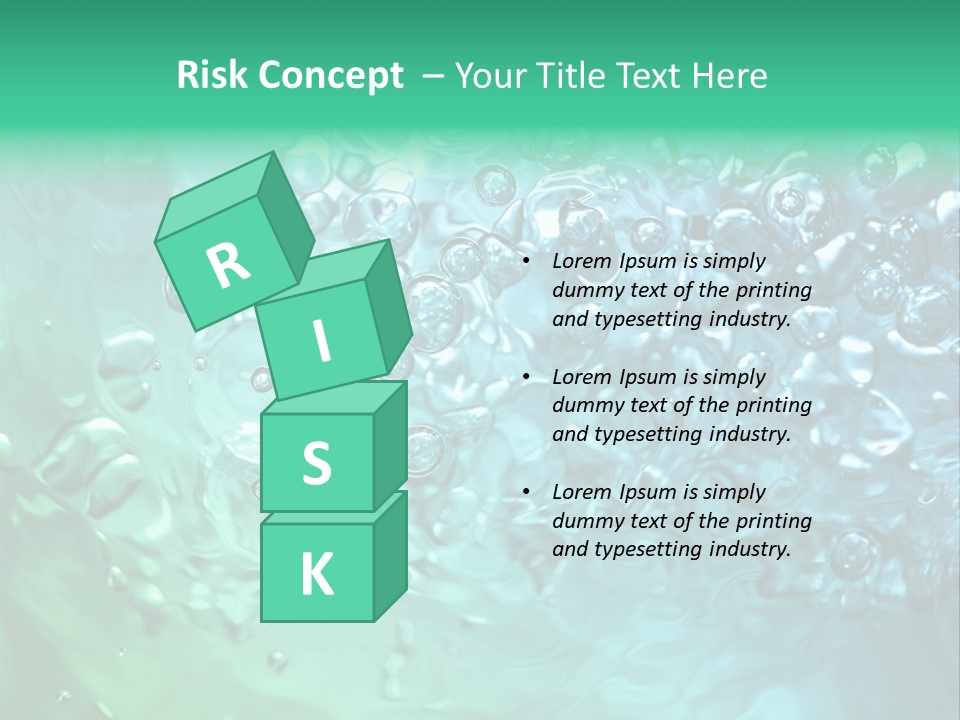 Aqua Image Ripple PowerPoint Template