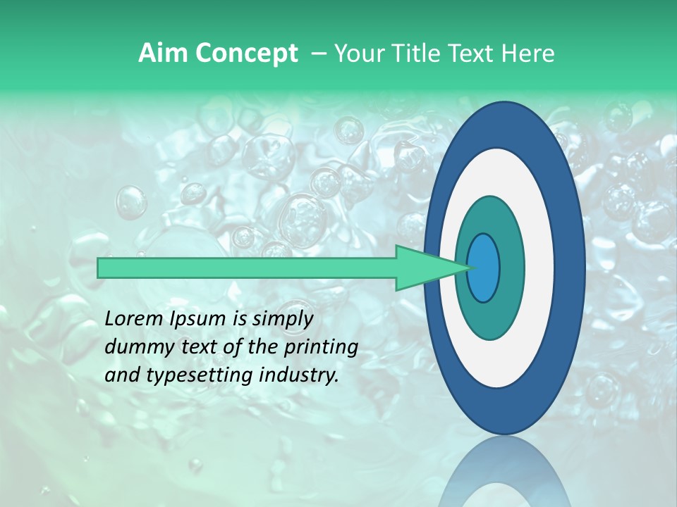Aqua Image Ripple PowerPoint Template