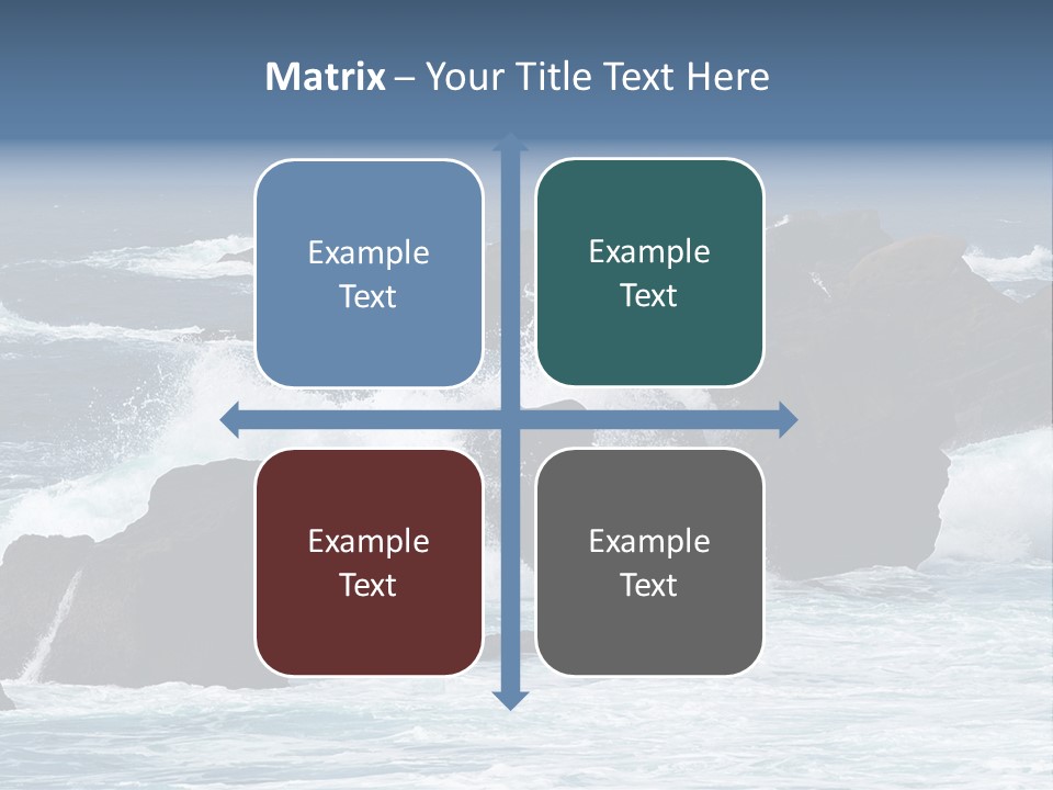 Blue Rock Spray PowerPoint Template