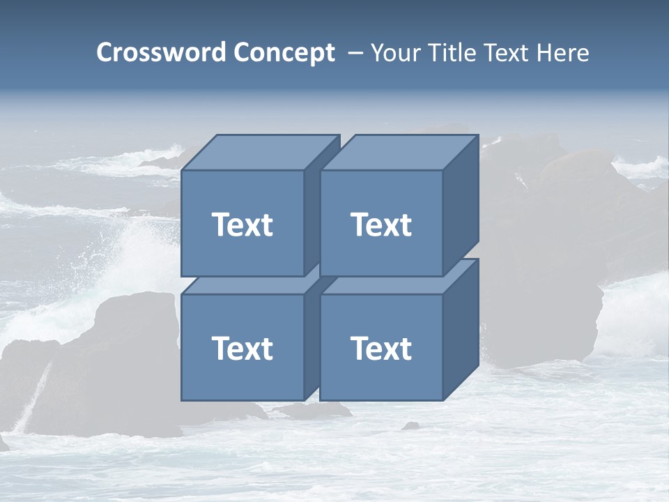 Blue Rock Spray PowerPoint Template