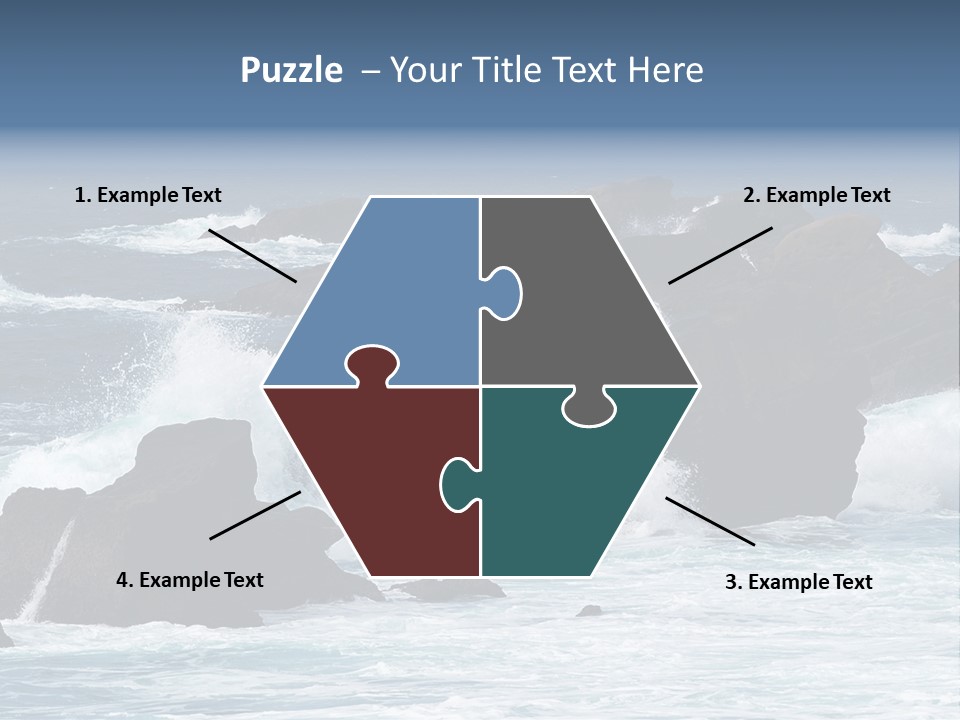 Blue Rock Spray PowerPoint Template