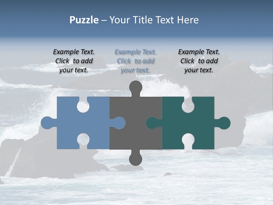 Blue Rock Spray PowerPoint Template