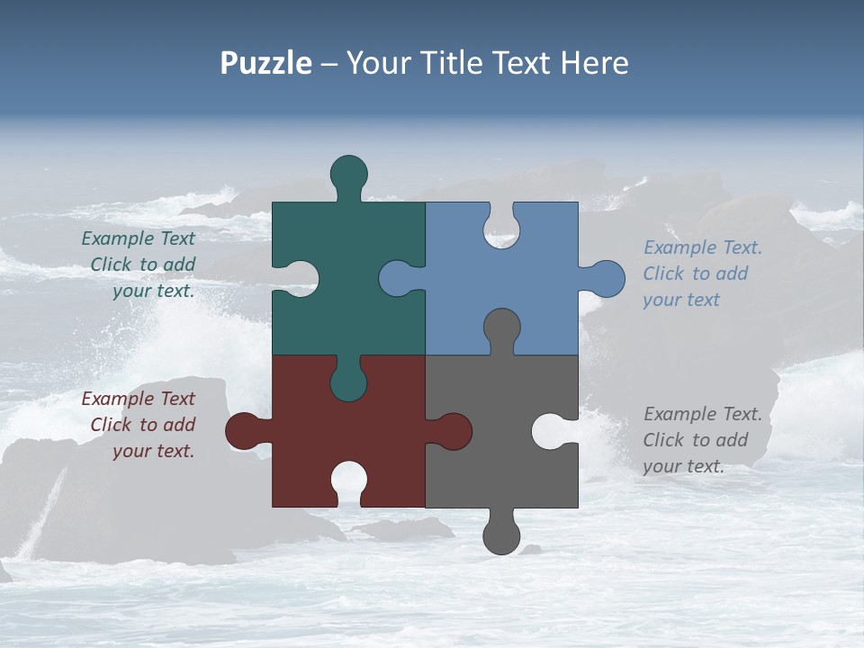 Blue Rock Spray PowerPoint Template