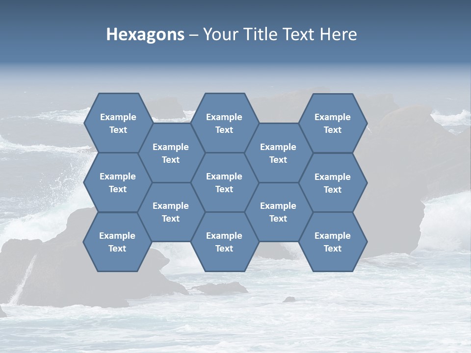 Blue Rock Spray PowerPoint Template