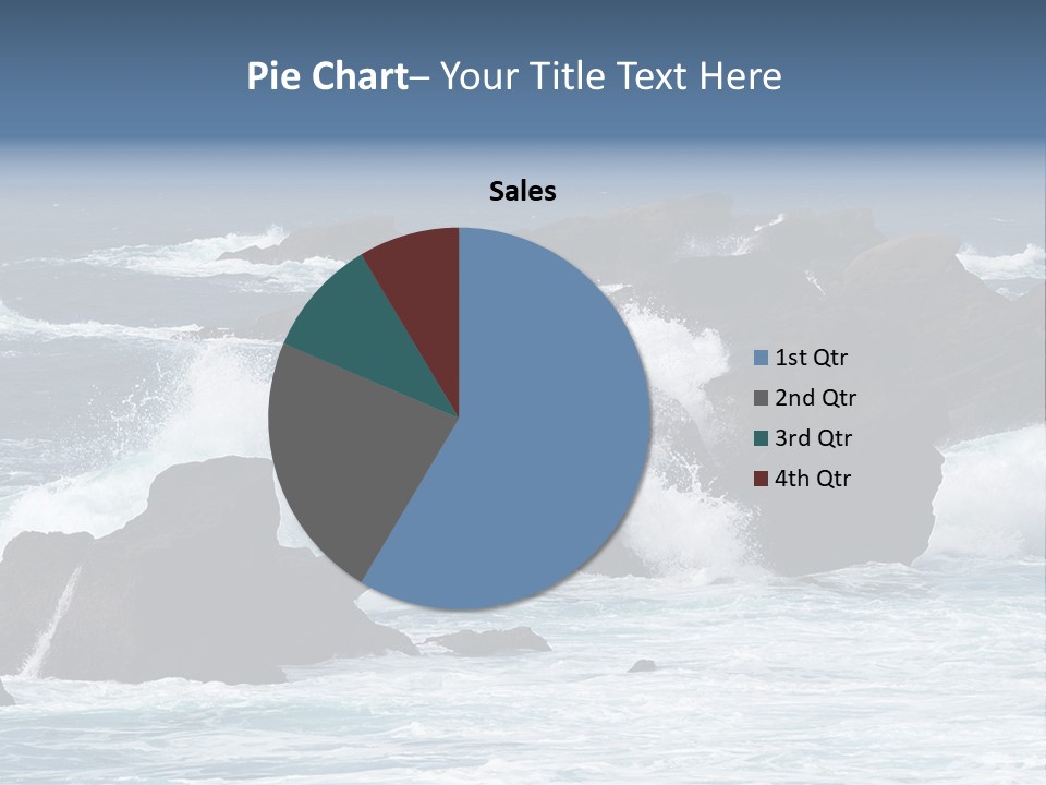 Blue Rock Spray PowerPoint Template
