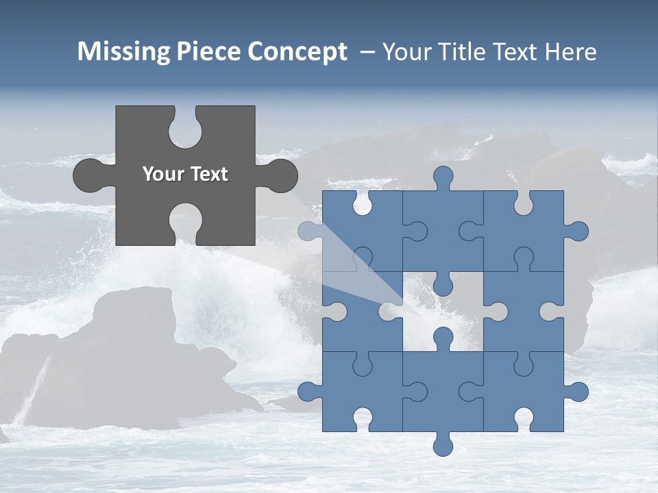 Blue Rock Spray PowerPoint Template