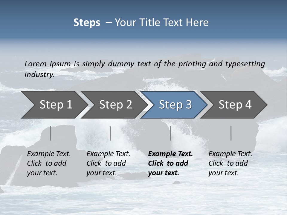 Blue Rock Spray PowerPoint Template