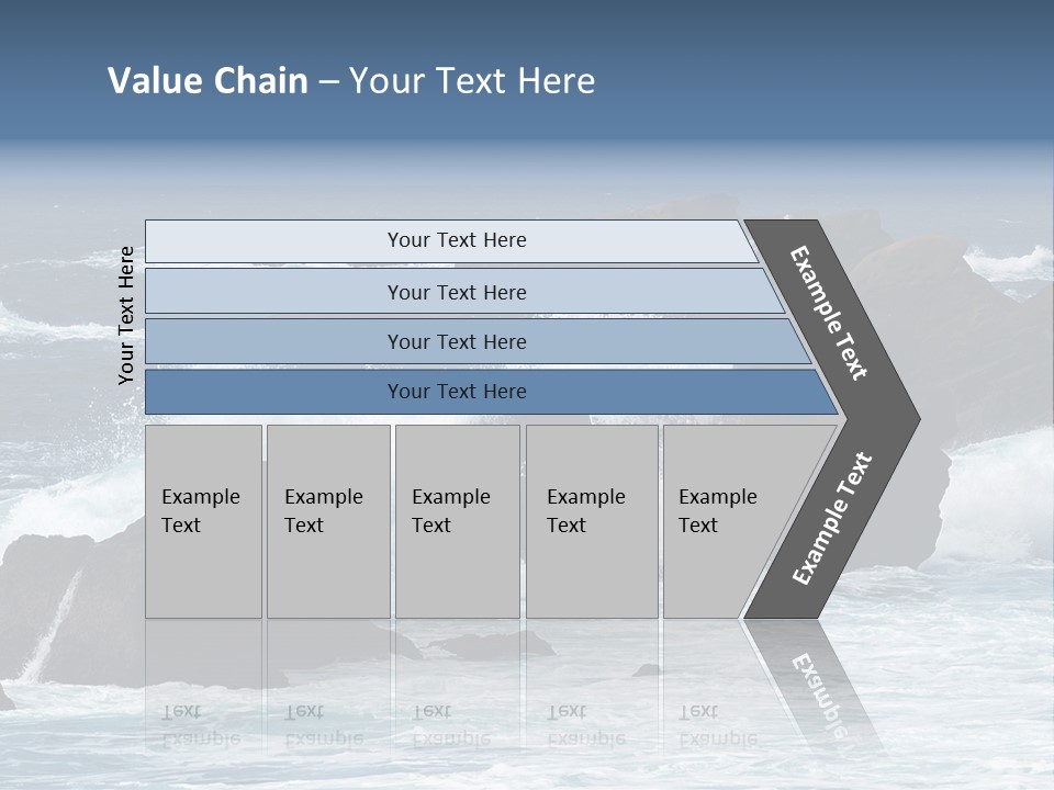 Blue Rock Spray PowerPoint Template