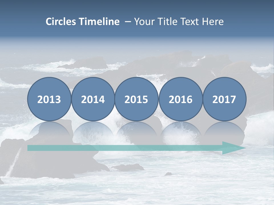 Blue Rock Spray PowerPoint Template