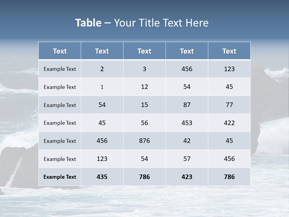 Blue Rock Spray PowerPoint Template