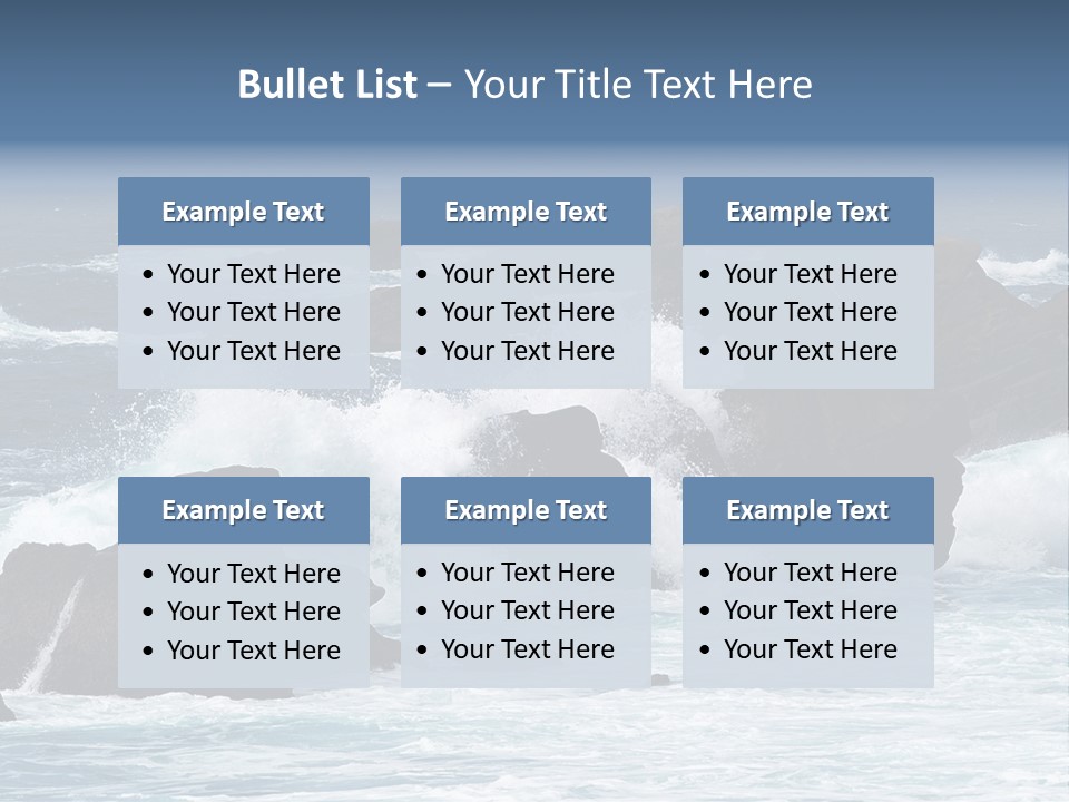 Blue Rock Spray PowerPoint Template