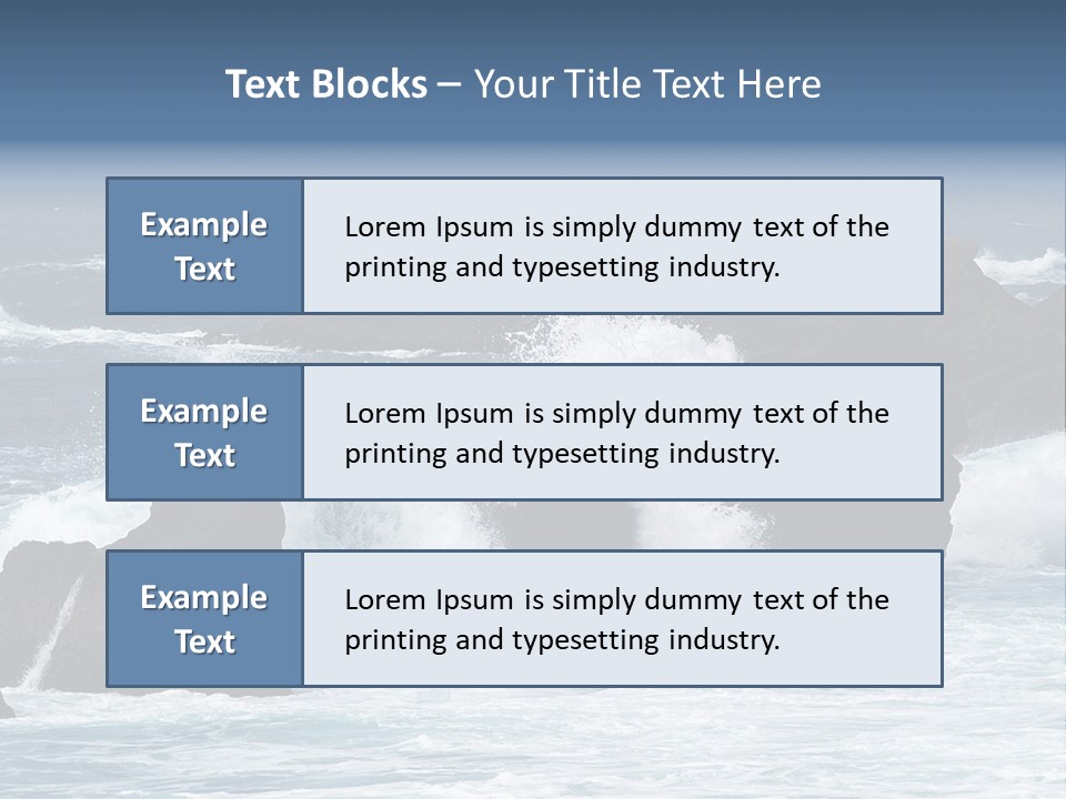 Blue Rock Spray PowerPoint Template