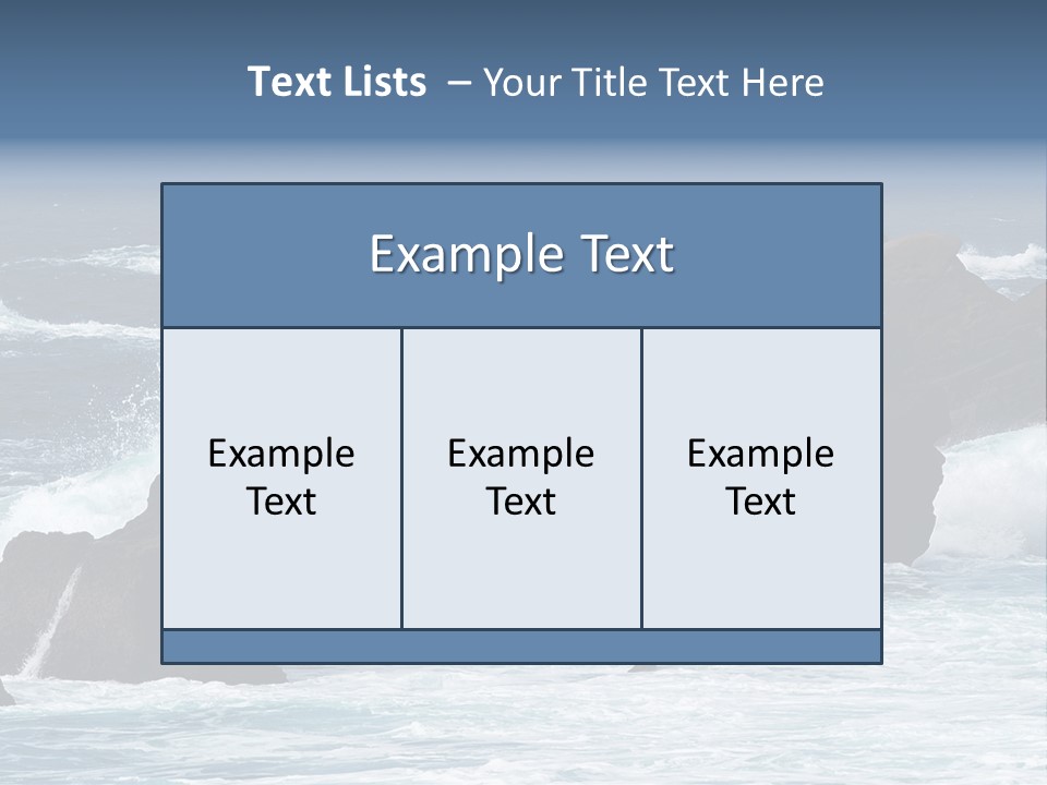 Blue Rock Spray PowerPoint Template