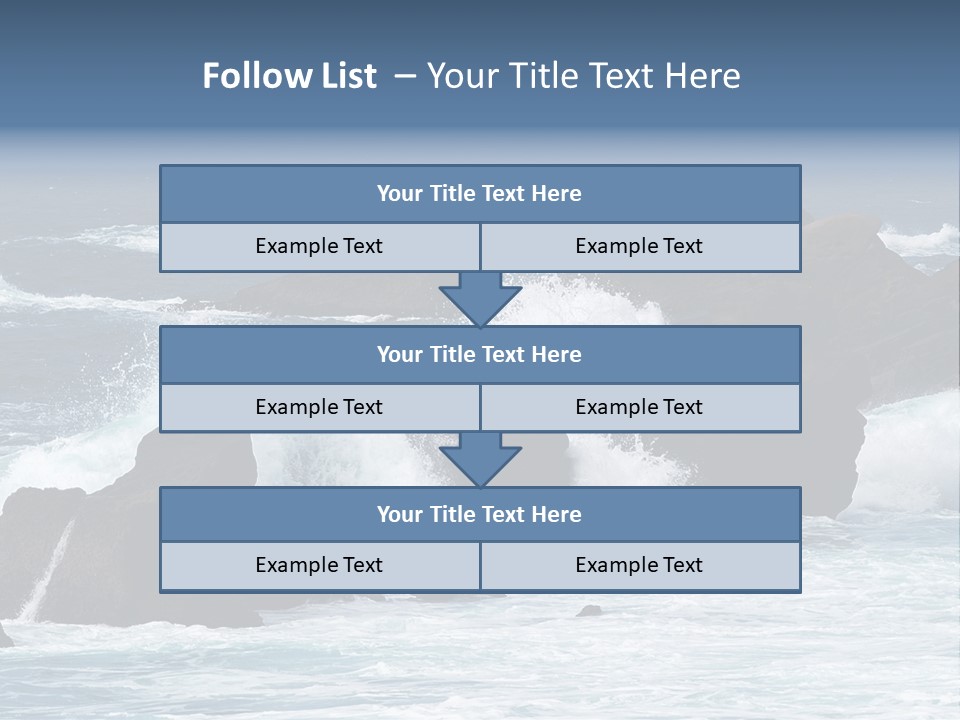 Blue Rock Spray PowerPoint Template