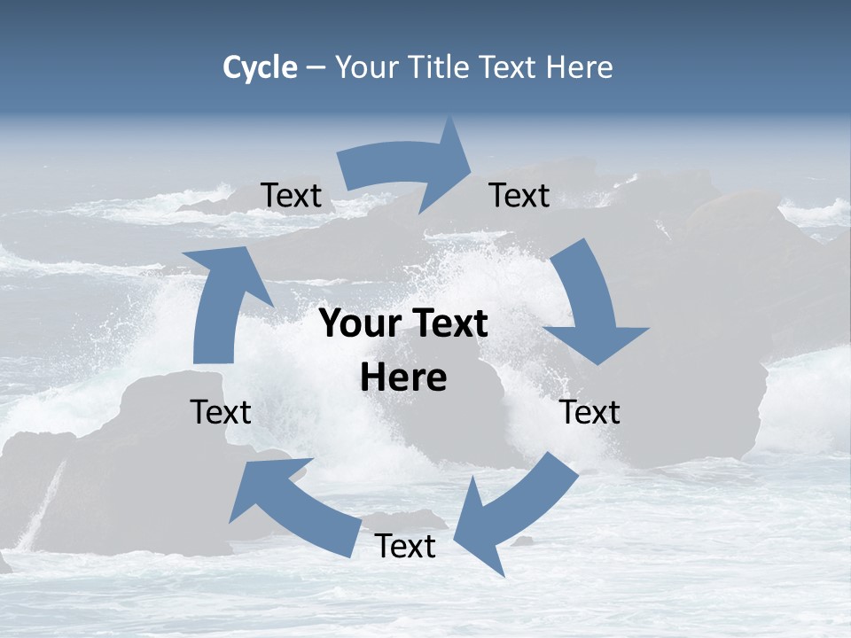 Blue Rock Spray PowerPoint Template