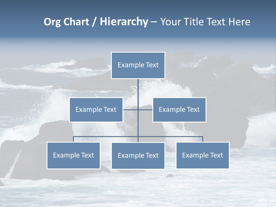Blue Rock Spray PowerPoint Template