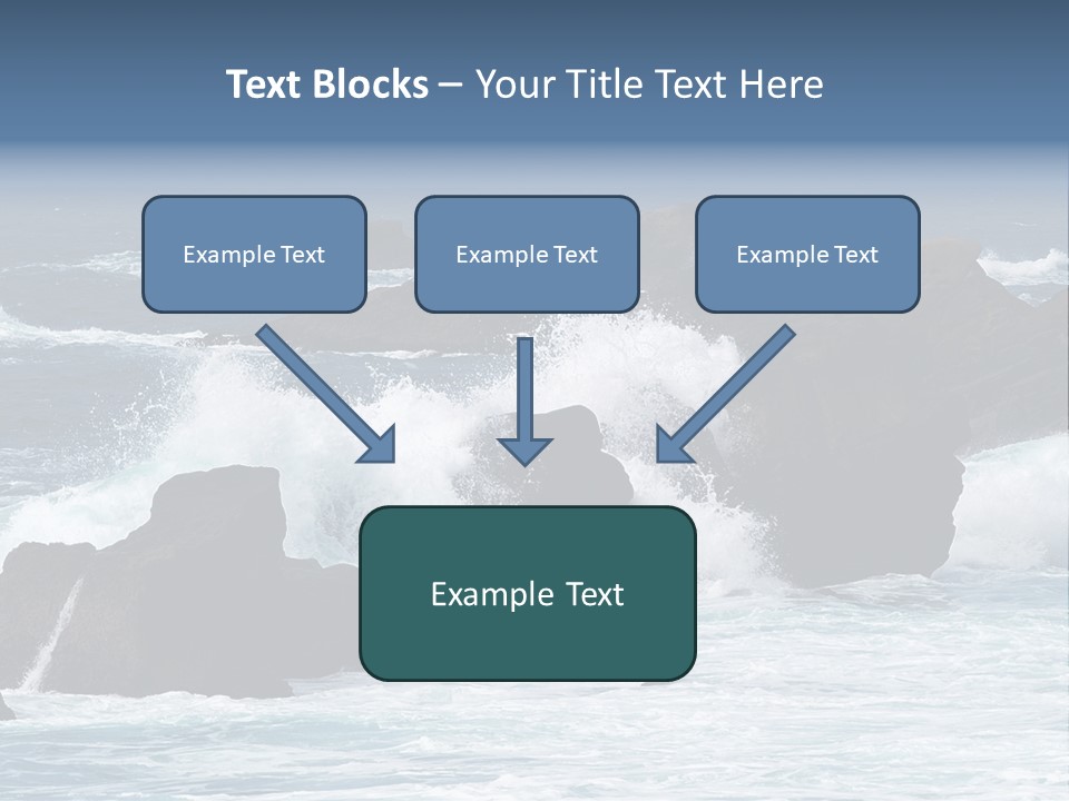 Blue Rock Spray PowerPoint Template