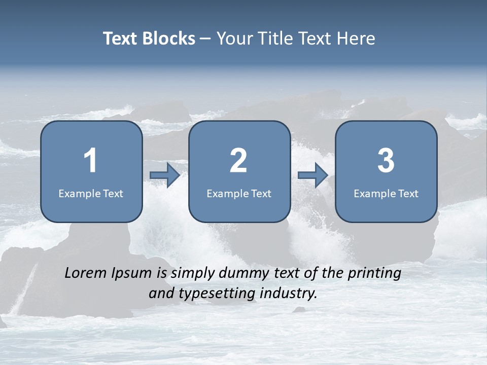 Blue Rock Spray PowerPoint Template