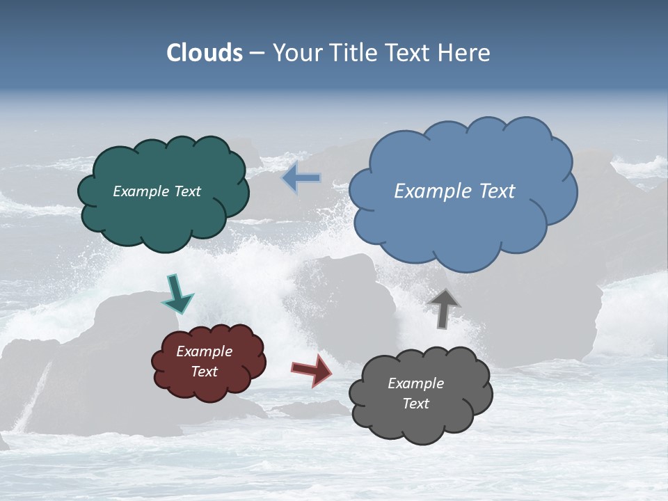 Blue Rock Spray PowerPoint Template
