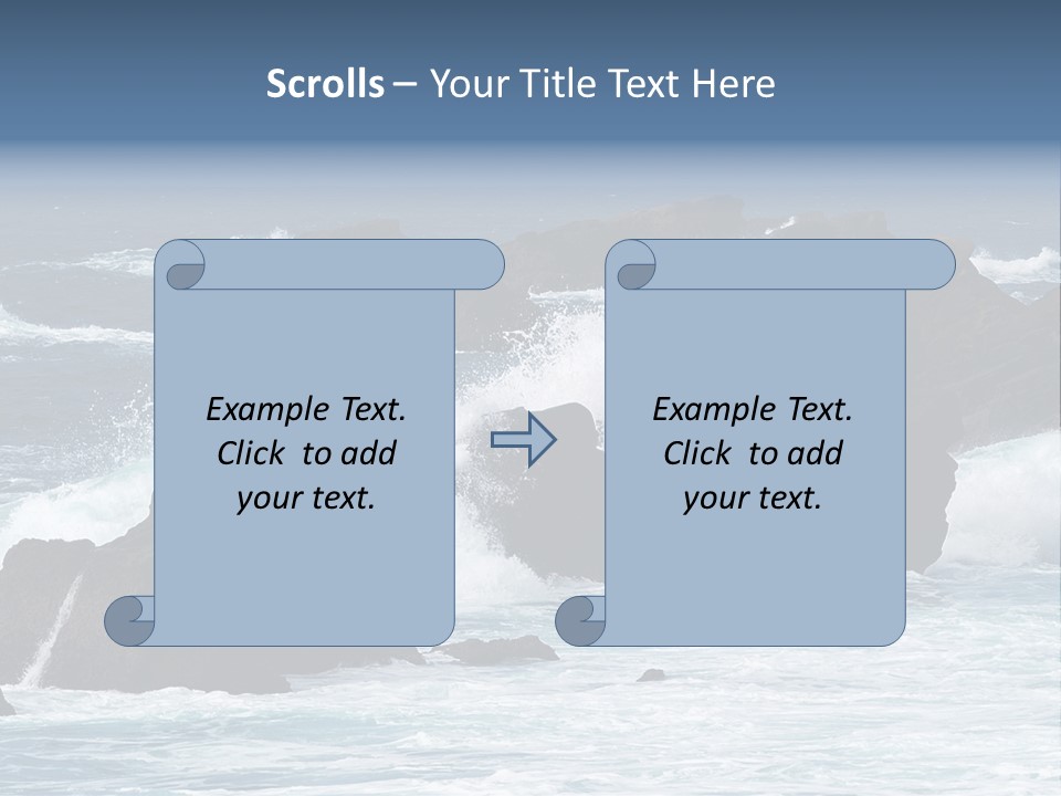 Blue Rock Spray PowerPoint Template
