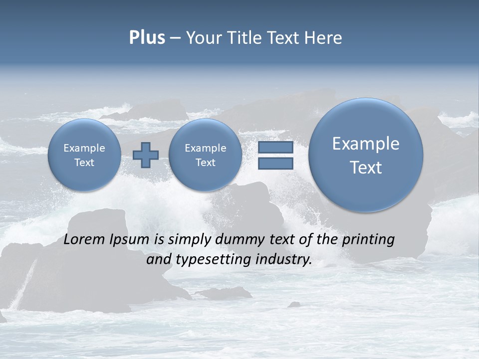 Blue Rock Spray PowerPoint Template