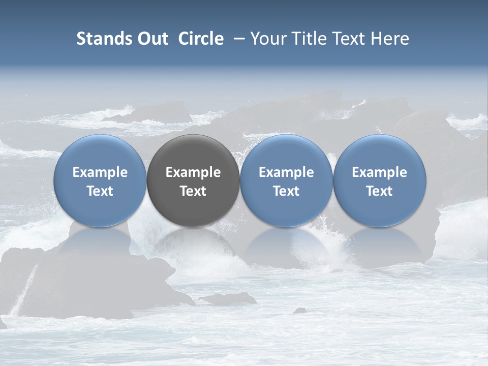 Blue Rock Spray PowerPoint Template