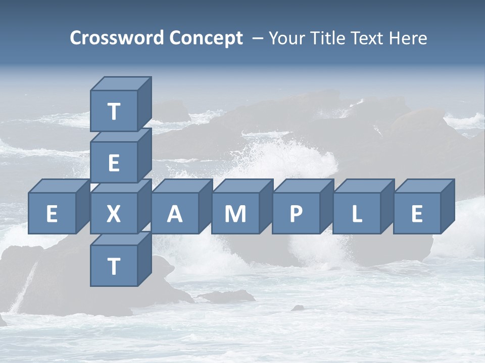 Blue Rock Spray PowerPoint Template