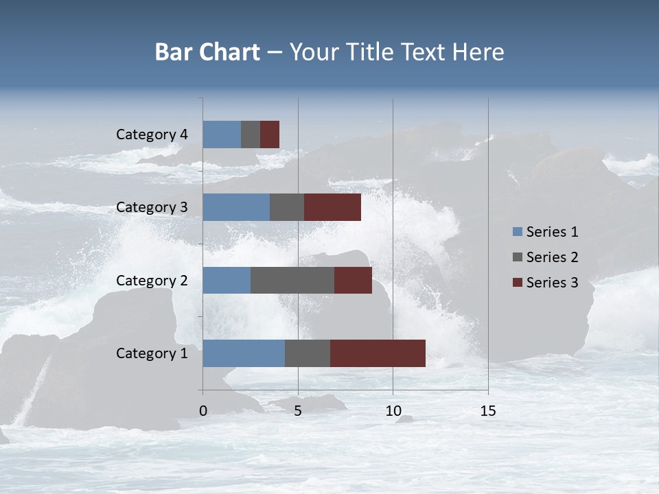 Blue Rock Spray PowerPoint Template