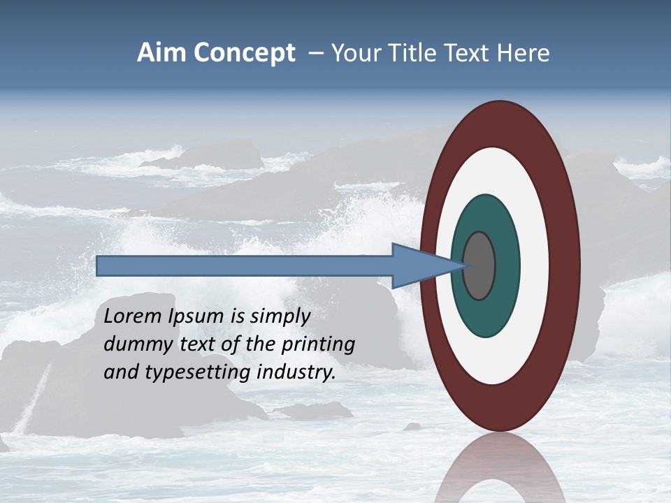 Blue Rock Spray PowerPoint Template