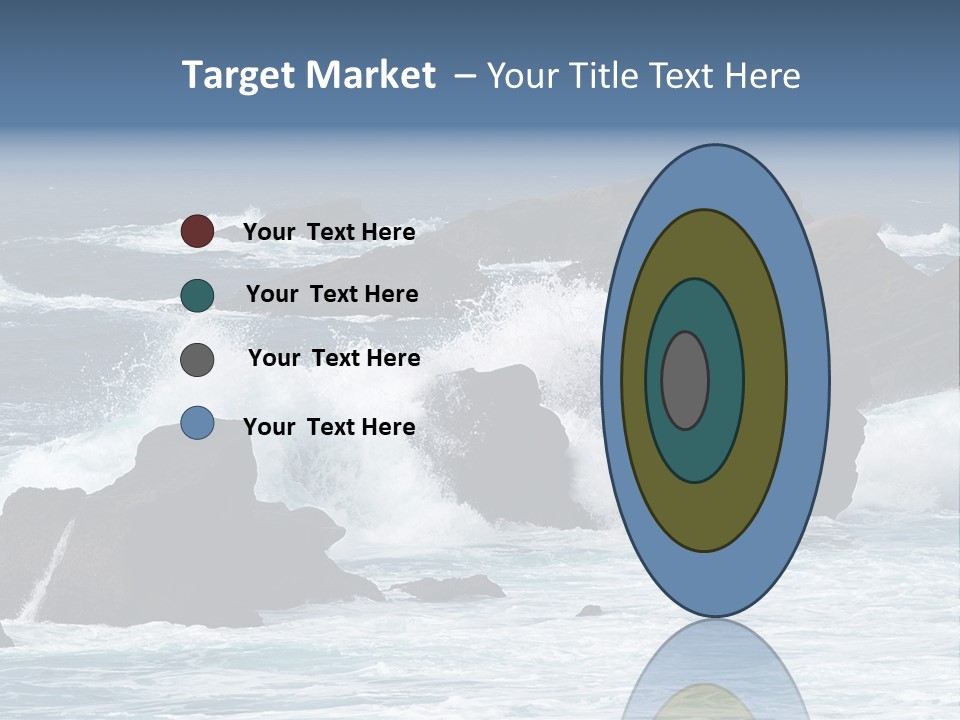 Blue Rock Spray PowerPoint Template