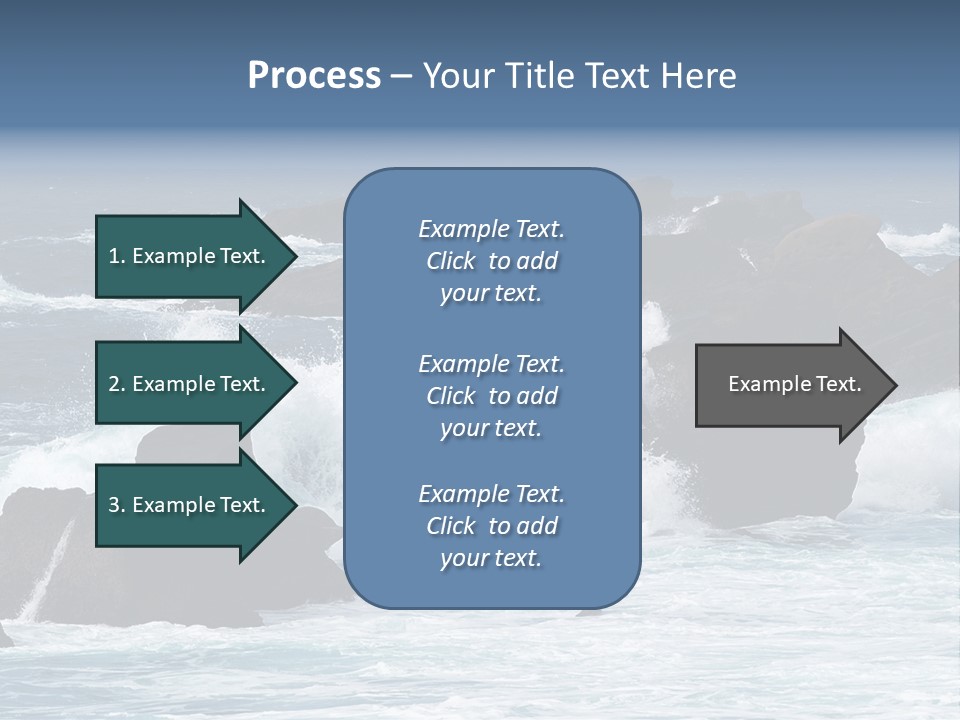 Blue Rock Spray PowerPoint Template