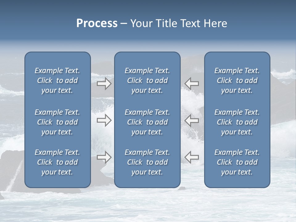 Blue Rock Spray PowerPoint Template