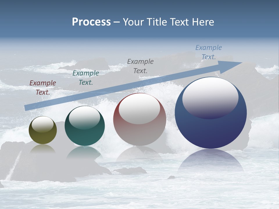 Blue Rock Spray PowerPoint Template