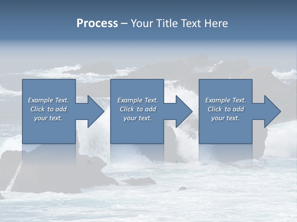Blue Rock Spray PowerPoint Template